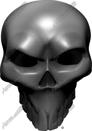 Carbon Fiber Skull Front Vehicle Wrap Design — Large Scale Artwork for Wide Format Printing | Categories: Skulls