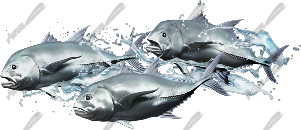 Giant Trevally Splash