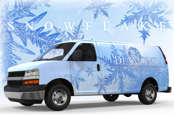 Snowflake Vehicle Wrap Design — Large Scale Artwork for Wide Format Printing | Categories: Commercial