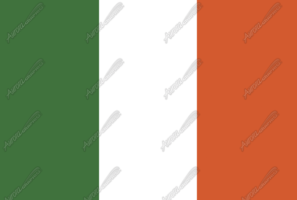 Ireland Flag Flat Vehicle Wrap Design — Large Scale Artwork for Wide Format Printing | Categories: Flags