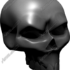 Carbon Fiber Skull Angle 2 Vehicle Wrap Design — Large Scale Artwork for Wide Format Printing | Categories: Skulls