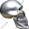 Chrome Skull Side Vehicle Wrap Design — Large Scale Artwork for Wide Format Printing | Categories: Skulls