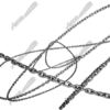 Log Chain Long is an expansive and dynamic design element that brings bold energy and heavy-duty realism to any layout. Twisting and looping in dramatic arcs, this massive chrome chain spans an impressive 12 inches at its widest point, making it ideal for large-scale designs where high-impact visuals are a must. Each individual link is rendered with exquisite metallic detail, from the glint of light on polished edges to the subtle shadowing between segments—capturing the authentic feel of industrial-grade hardware in motion.