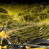 Taurus, abstract, busy, chaos, chaotic, customs, racing, motorcycles, solar flare, chrome, molten, swirls, twists, warped, light, curving, curves, liquid, explosive, arcing, arcs. High Resolution Design Graphics Image.