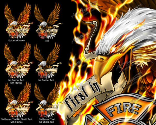 Firefighter Eagle Vehicle Wrap Design — Large Scale Artwork for Wide Format Printing | Categories: PIK6 Everyday, Commercial