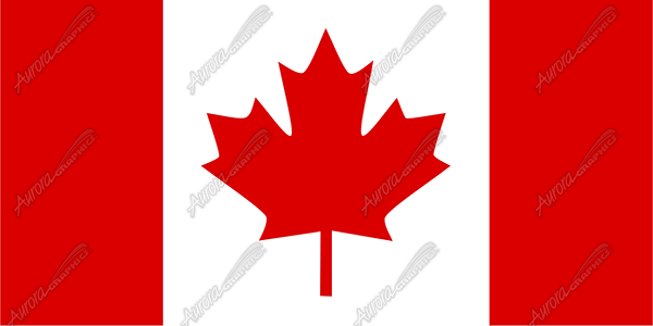 Canadian Flag Flat Vehicle Wrap Design — Large Scale Artwork for Wide Format Printing | Categories: Flags