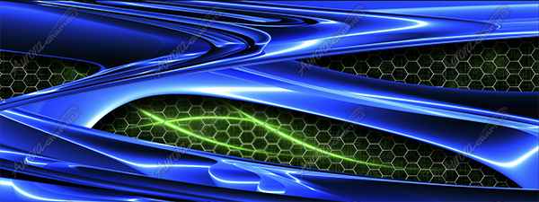 Caged is a striking, high-resolution abstract design that blends sleek metallic elements with a rugged honeycomb hexagon mesh. This design creates a bold, high-tech aesthetic perfect for vehicle, truck, and boat wraps. The metallic framework weaves seamlessly over the structured mesh, giving the appearance of strength and industrial precision. The intricate details of the metal surfaces catch the light, adding depth and realism to the design. Hexagon, honeycomb, mesh, wire, wire mesh, abstract. High Resolution Design Graphics Image.