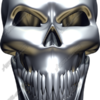 Chrome Skull Front Vehicle Wrap Design — Large Scale Artwork for Wide Format Printing | Categories: Skulls