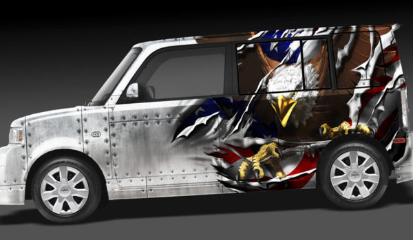 Eagle Tear with American Flag on it's wings