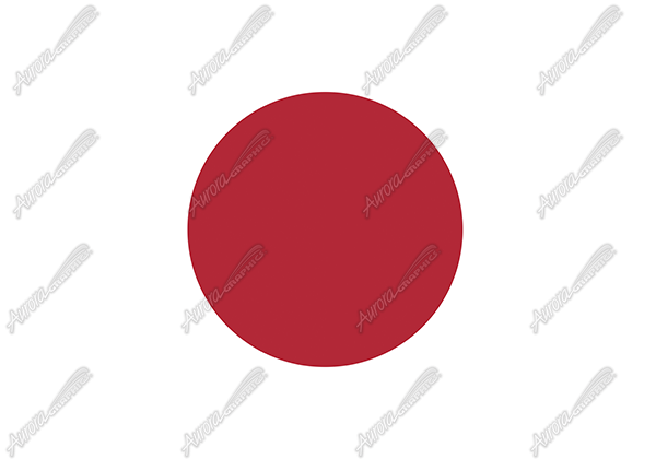 Japanese Flag Flat Vehicle Wrap Design — Large Scale Artwork for Wide Format Printing | Categories: Flags