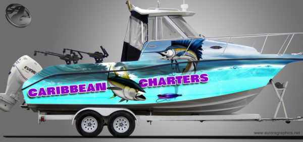 Yellowfin Tuna Vehicle Wrap Design — Large Scale Artwork for Wide Format Printing | Categories: PIK6 Everyday, Fishing, Nature