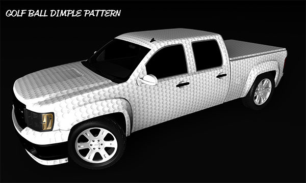 Golf Ball Dimples Vehicle Wrap Design — Large Scale Artwork for Wide Format Printing | Categories: Sports & Games