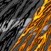 Fighting Tiger is a bold and fierce abstract design featuring the intense marks of a tiger’s sharp claws slashing through the surface. The deep, dark claw marks contrast with vibrant streaks of color, creating a striking visual effect that embodies power, aggression, and raw energy. High Resolution Design Graphics Image.