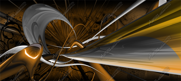 Synthesis is a bold and electrifying abstract design that combines smooth metallic and chrome arcs with a dynamic explosion of color. This vibrant and chaotic composition is filled with flowing lines that twist and weave together, creating an energetic sense of movement that gives any vehicle an eye-catching presence. The sweeping curves and high-contrast gradients provide a sleek, modern aesthetic, while the intricate fractals and delicate filigree elements add depth and sophistication. Design Graphics High Resolution Image.