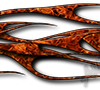 Dueling Flames is a striking and energetic design element that merges the raw power of fire with the elegance of intertwining scalloped flames. This dynamic composition features two distinct flame styles weaving together in a bold and fluid motion, creating an intense visual impact. One set of flames burns with deep reds, fiery oranges, and bright yellow highlights, mimicking the organic movement of real fire. The opposing flames take on a more stylized, scalloped shape, offering a sleek, custom look that blends precision with energy. flames, scalloped, scallop, traditional flames, old school flames, Harley Davidson, bike, biker. High Resolution Design Graphics Image.