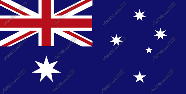 Australian Flag Flat Vehicle Wrap Design — Large Scale Artwork for Wide Format Printing | Categories: Flags