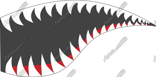 Fighter Teeth Element Vehicle Wrap Design — Large Scale Artwork for Wide Format Printing | Categories: Metal Textures