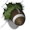 Football Rip Vehicle Wrap Design — Large Scale Artwork for Wide Format Printing | Categories: Rips & Tears, Sports & Games