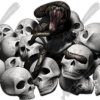 Skull Pile with Snake Vehicle Wrap Design — Large Scale Artwork for Wide Format Printing | Categories: PIK6 Everyday, Skulls