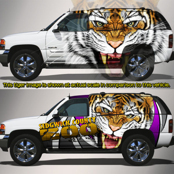 Tiger Vehicle Wrap Design — Large Scale Artwork for Wide Format Printing | Categories: PIK6 Everyday, Nature