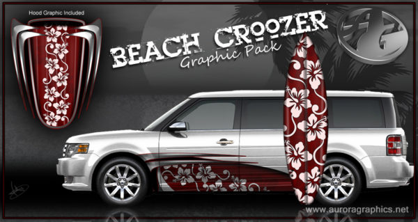 Beach Croozer 4 Vehicle Wrap Design — Large Scale Artwork for Wide Format Printing | Categories: PIK6 Everyday, Nature