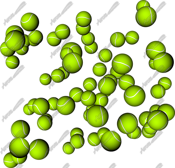 Raining Tennis Balls Vehicle Wrap Design — Large Scale Artwork for Wide Format Printing | Categories: Sports & Games