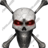 Skull With Crossbones Vehicle Wrap Design — Large Scale Artwork for Wide Format Printing | Categories: Skulls