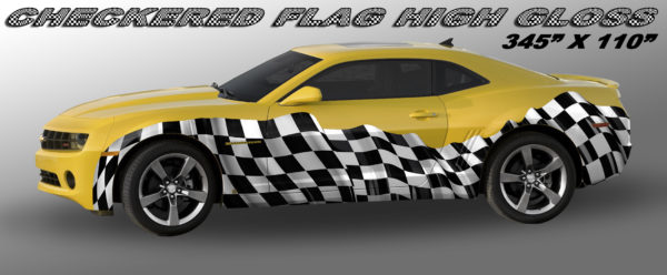 Checkered Flag High Gloss Vehicle Wrap Design — Large Scale Artwork for Wide Format Printing | Categories: Graphics, Print & Cut Graphics, Race Inspired, Flags