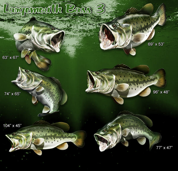 Largemouth Bass 3 2 Vehicle Wrap Design — Large Scale Artwork for Wide Format Printing | Categories: PIK6 Everyday, Fishing
