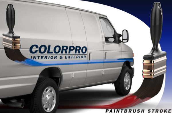 Paint Brush Stroke Vehicle Wrap Design — Large Scale Artwork for Wide Format Printing | Categories: Commercial, Industry