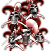 Jesters Stacked 4 Vehicle Wrap Design — Large Scale Artwork for Wide Format Printing | Categories: Skulls