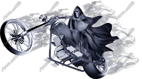 Ghost Rider Vehicle Wrap Design — Large Scale Artwork for Wide Format Printing | Categories: Race Inspired, Skulls