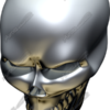 Chrome Skull Angle 1 Vehicle Wrap Design — Large Scale Artwork for Wide Format Printing | Categories: Skulls