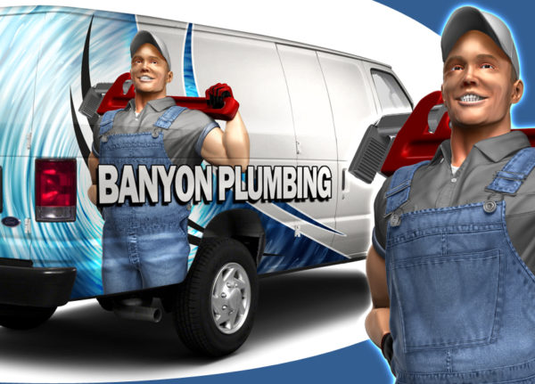 Plumber Dude Vehicle Wrap Design — Large Scale Artwork for Wide Format Printing | Categories: Commercial, Industry