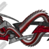 Dragon Tribal is an intense and powerful design featuring a dragon’s tail that twists and wraps in a fierce, serpentine motion. The tail is covered in aged stone-like scales, giving it an ancient, battle-worn appearance, while solid-color sections add a bold contrast that enhances its sharp, defined movement. With a coiling, snake-like flow, the design creates a sense of dynamic motion, perfect for adding energy and aggression to any vehicle wrap. Transparent .TIFF
