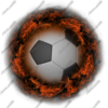 Flaming Soccerball 2 Vehicle Wrap Design — Large Scale Artwork for Wide Format Printing | Categories: Sports & Games, Flames