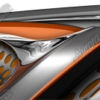 Sabre II a partial vehicle wrap graphic is a striking metallic design, crafted for a bold, futuristic aesthetic. It showcases sweeping chrome elements that flow in fluid, aerodynamic curves, giving the impression of movement and speed even when the vehicle is stationary. The chrome finishes vary from high-gloss mirror reflections to brushed and textured steel, adding depth and visual complexity. CutContour Graphics Cut Contour Design Cut File Print/Cut Print Cut. Partial Wrap.