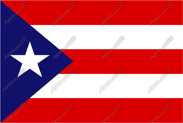 Puerto Rican Flag Flat Vehicle Wrap Design — Large Scale Artwork for Wide Format Printing | Categories: Flags