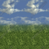 Grass and Blue Sky Vehicle Wrap Design — Large Scale Artwork for Wide Format Printing | Categories: Nature