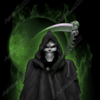 Grim Reaper With Background 2 Vehicle Wrap Design — Large Scale Artwork for Wide Format Printing | Categories: Skulls