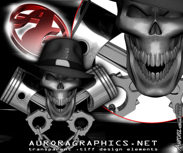 Mafia Skull Vehicle Wrap Design — Large Scale Artwork for Wide Format Printing | Categories: PIK6 Everyday, Skulls