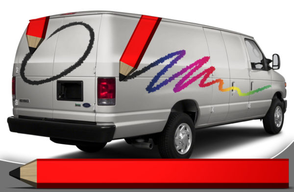Carpenters Pencil Vehicle Wrap Design — Large Scale Artwork for Wide Format Printing | Categories: Commercial, Industry
