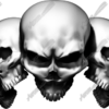 5 Skulls Skull Skullz Design Graphics High Resolution Image