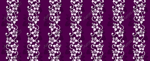 Hawaiian Floral 1 4 Vehicle Wrap Design — Large Scale Artwork for Wide Format Printing | Categories: Nature