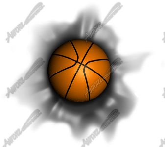 Basketball Dent Vehicle Wrap Design — Large Scale Artwork for Wide Format Printing | Categories: Sports & Games