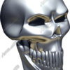 Chrome Skull Angle 3 Vehicle Wrap Design — Large Scale Artwork for Wide Format Printing | Categories: Skulls