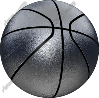 Chrome Basketball 2 Vehicle Wrap Design — Large Scale Artwork for Wide Format Printing | Categories: Sports & Games