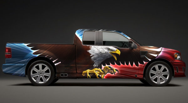 Eagle Flight Side Vehicle Wrap Design — Large Scale Artwork for Wide Format Printing | Categories: PIK6 Everyday, Nature