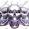 Arching Light Skulls 3 Vehicle Wrap Design — Large Scale Artwork for Wide Format Printing | Categories: Skulls