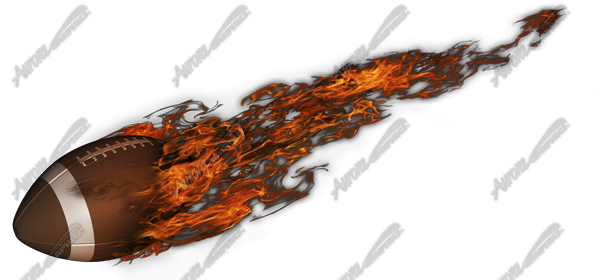 Flamin Football Vehicle Wrap Design — Large Scale Artwork for Wide Format Printing | Categories: Sports & Games, Flames